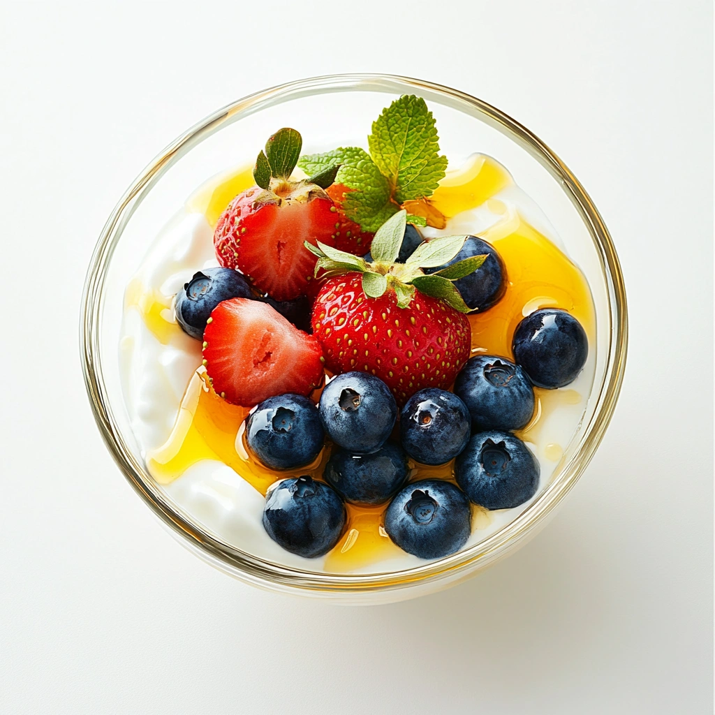 Грецький йогурт з ягодами